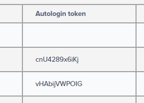 Autologin token